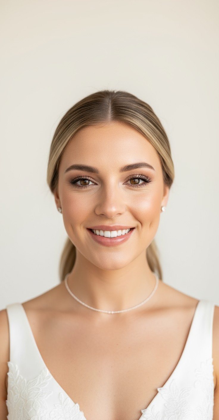 After Low Ponytail Wedding Hair